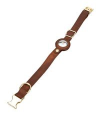 Doggo Airtag Ayarlanabilir Boyun Köpek Tasması 50 cm Kahverengi