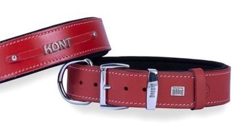 Doggie Konfor İsimli Ayarlanabilir Boyun Köpek Tasması 4 x 47 - 55 cm Kırmızı