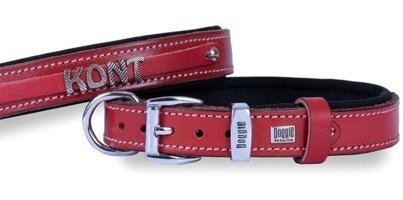 Doggie Konfor İsimli Ayarlanabilir Boyun Köpek Tasması 1.5 x 25 - 30 cm Kırmızı