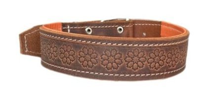 Lnleather Crazyhorse Ayarlanabilir Boyun Köpek Tasması Kahverengi