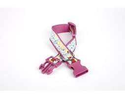Doggie Ayarlanabilir Boyun Köpek Tasması 3 x 36 - 60 cm Beyaz-Mor
