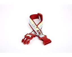 Doggie Ayarlanabilir Boyun Köpek Tasması 3 x 36 - 60 cm Beyaz - Kırmızı