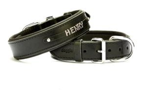 Doggie İsimli Ayarlanabilir Boyun Köpek Tasması 2 x 30 - 35 cm Siyah
