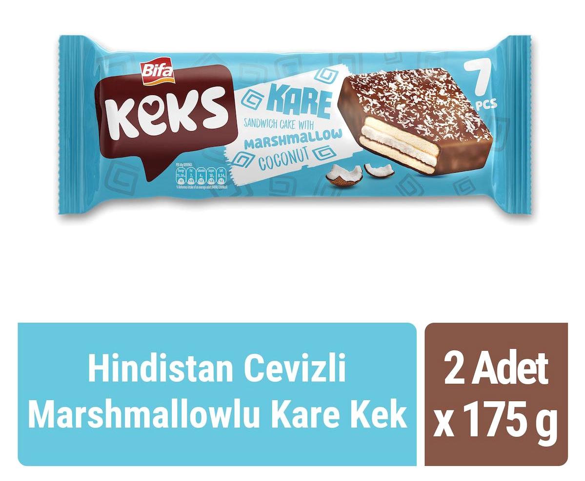 Bifa Kare Hindistan Cevizli Kek 2x175 gr