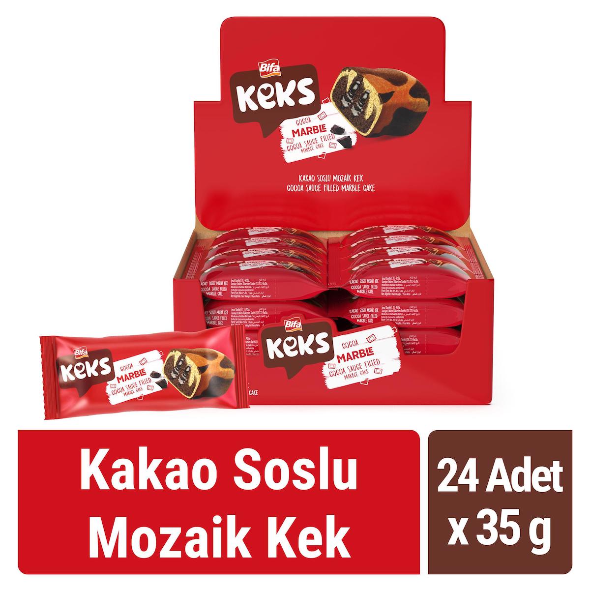 Bifa Keks Kakao Soslu Mozaik Kakaolu Kek 24x35 gr