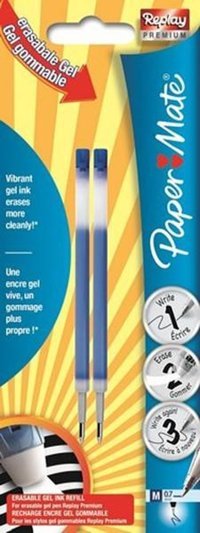 Paper Mate Replay Premium 0.7 mm Silinebilir Mavi 2'li Tükenmez Kalem