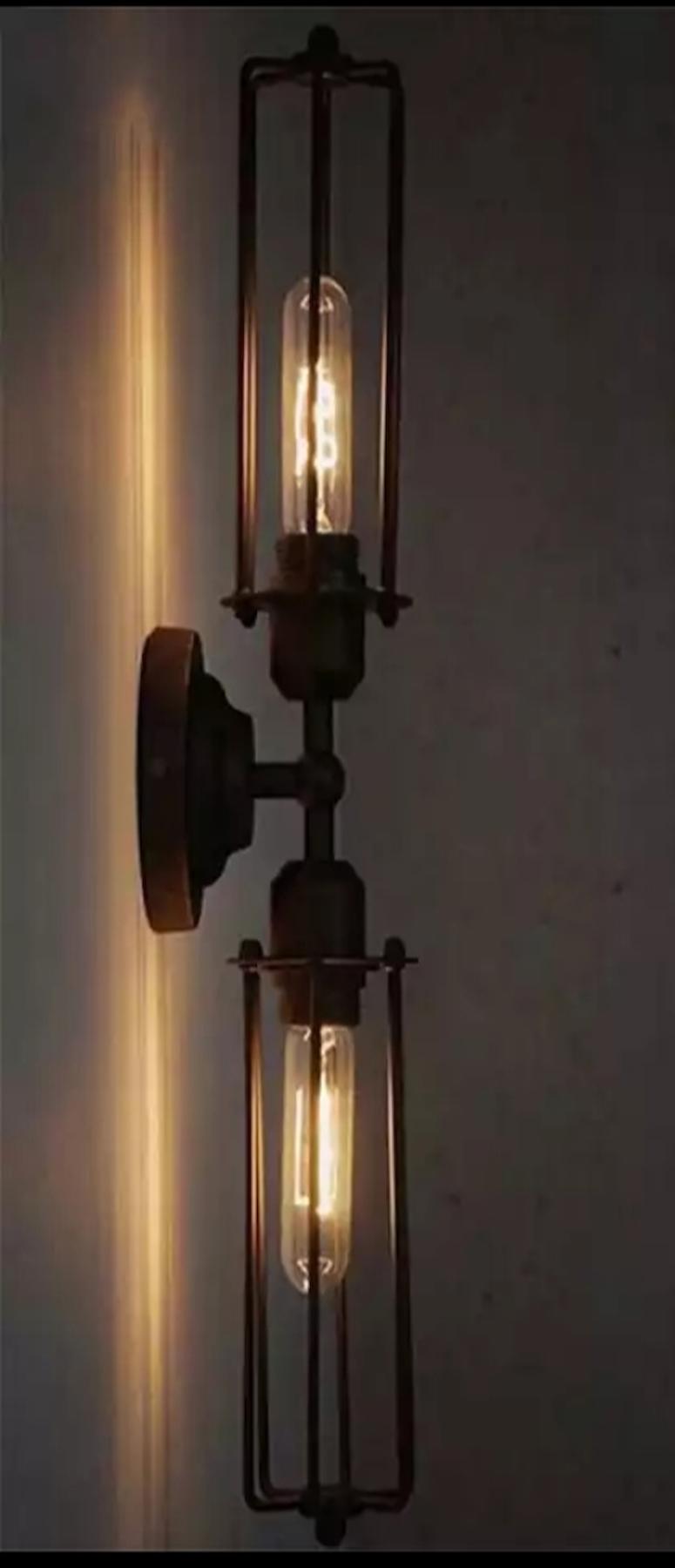 Mylights Rustik 2'li Metal Aplik Siyah
