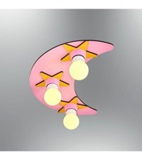 Özcan Aydınlatma Ay 3'lü Ahşap Aplik Pembe
