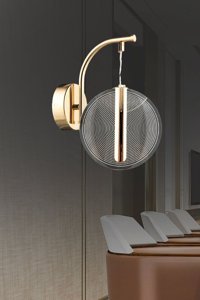 Apliqa Dustin Tekli Metal Led Aplik Altın