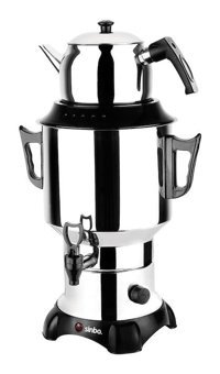 Sinbo Jasper Stm-5834 1000 W 3.5 lt Su Kapasiteli Krom Tek Demlikli Tek Musluklu Çelik Elektrikli Semaver İnox