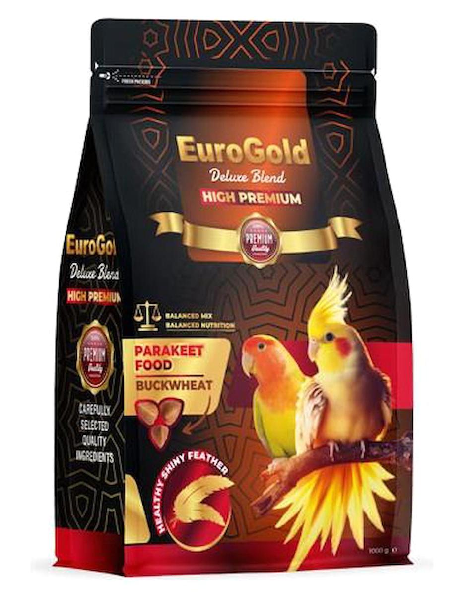 Eurogold Deluxe Papağan Kabuklu Tahıllı Vitaminli Yetişkin Kuş Yemi 1 kg