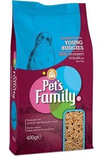 Pet's Family Muhabbet Kuşu Kabuksuz Sade Vitaminli Yavru Kuş Yemi 400 gr