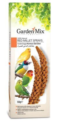 Garden Mix Platin Kırmızı Dal Darı Kabuksuz Sade Yavru-Yetişkin Kuş Yemi 150 gr
