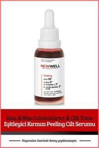 New Well Aha & Bha Canlandırıcı & Cilt Tonu Eşitleyici Kırmızı Canlandırıcı Yaşlanma Kırışıklık Karşıtı Jel Yüz Serumu 30 ml