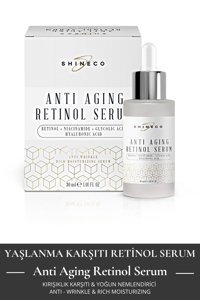 Shineco Anti Aging Retinol Canlandırıcı Yaşlanma Karşıtı Jel Yüz Serumu 30 ml