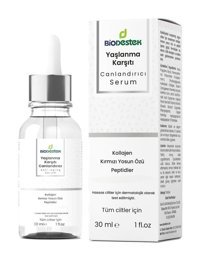 Biodestek Yaşlanma Karşıtı Canlandırıcı Yüz Dolgunlaştıran Canlandırıcı Yaşlanma Kırışıklık Karşıtı Jel Yüz Serumu 30 ml