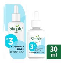 Simple %3 Hyalüronik Asit + B5 Yüz Dolgunlaştıran Canlandırıcı Kırışıklık Karşıtı Jel Yüz Serumu 30 ml