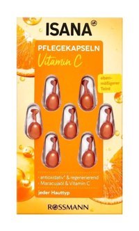 Isana C Vitamini Bakım Yüz Dolgunlaştıran Canlandırıcı Kırışıklık Karşıtı Kapsül Yüz Serumu