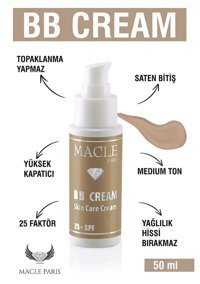 Macle Paris Tüm Cilt Tipleri İçin Sivilce Yapmayan BB Krem Orta Ton