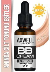 Axwell Premium Leke Karşıtı Tüm Cilt Tipleri İçin Su Bazlı Sivilce Yapmayan BB Krem Koyu Ton