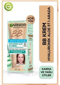Garnier Mucizevi Karma ve Yağlı Ciltler İçin Su Bazlı Sivilce Yapmayan BB Krem Açık Ton