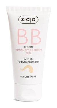 Ziaja SPF15 Kuru ve Hassas Ciltler İçin Su Bazlı Sivilce Yapmayan Işıltılı BB Krem Orta Ton