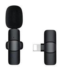Schitec K11 Lightning Kablosuz Bluetooth Yaka Mikrofonu Siyah