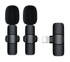 Schitec K9 Lightning Kablosuz Yayıncı Bluetooth Yaka Mikrofonu Siyah