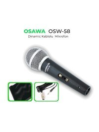 Osawa Osw–58 3.5 mm Kablolu El Mikrofonu Siyah