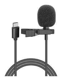 Snopy SN-M40 Type C Kablolu USB Yaka Mikrofonu Siyah