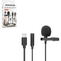 Hadron HD-570 Type C Kablolu Yayıncı USB Oyuncu Yaka Mikrofonu Siyah