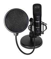 Fenix Usb-280 Profesyonel Condenser Kablolu Yayıncı Oyuncu Masaüstü Mikrofonu Siyah