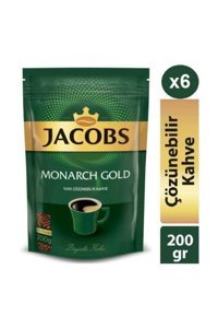 Jacobs Monarch Gold Sade 200 gr 6 Adet Granül Kahve Hazır Kahve