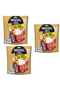 Nescafe 3'ü 1 Arada Sütlü Köpüklü 16.5 gr 20 Adet Granül Kahve Hazır Kahve