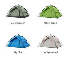Naturehike 4 Kişilik Otomatik 3 Mevsim Çift Tenteli Kamp Çadırı Yeşil