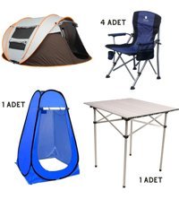Windcamp 4 Kişilik Yazlık Kamp Çadırı Açık Gri