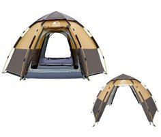 Cbtx Global HW-Z1789 4 Kişilik 4 Mevsim Kamp Çadırı Camel