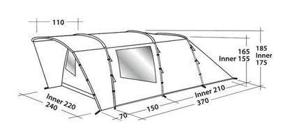 Easy Camp Palmdale 4 Kişilik 4 Mevsim Aile Çadırı Mavi