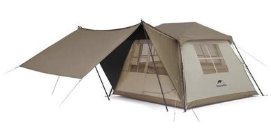 Naturehike Village 4 Kişilik 4 Mevsim Kamp Çadırı Koyu Kahverengi