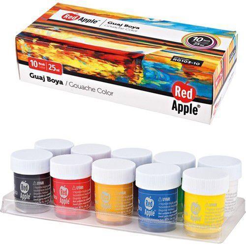 Red RG103-10 Çok Renkli 10x25 ml Guaj Boya Set