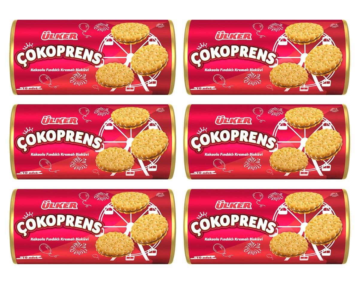 Ülker Çokoprens Çikolata Kremalı Bisküvi 6x300 gr