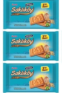 Ülker Saklıköy Sütlü Kremalı Bisküvi 3x264 gr