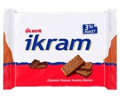 Ülker İkram Çikolata Kremalı Bisküvi 3x76 gr