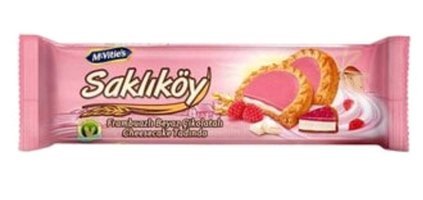 Ülker Saklıköy Beyaz Çikolata - Frambuaz Bisküvi 100 gr