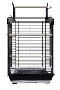 Best Cage Dikdörtgen Krom Papağan Kafesi Siyah