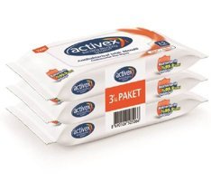 Activex Aktif Antibakteriyel 15 Yaprak 3'lü Paket Islak Mendil