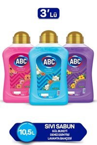 ABC Deniz Esintisi-Lavanta-Gül Nemlendiricili Parabensiz Köpük Sıvı Sabun 3.5 lt 3'lü