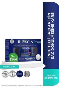 Bioxcin Quantum İnce Telli Saçlar İçin Dökülme Karşıtı Şampuanı 3x300 ml