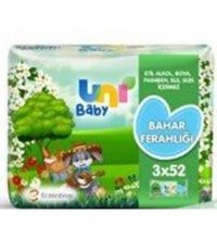 Uni Baby Bahar Ferahlığı 52 Yaprak 3'lü Paket Islak Mendil