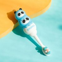 Lebeigo Karikatürlü Panda Yumuşak Manuel Çocuk Diş Fırçası Mavi